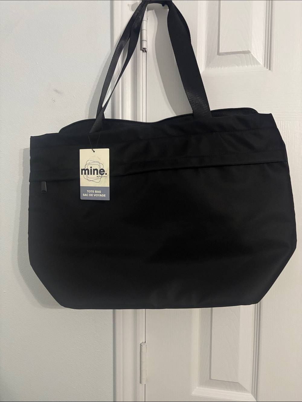 mine. Black Tote Bag - Spacious Everyday Carry